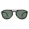 Persol Green Pilot Unisex Sunglasses Po3235s 95/31 55 In Green