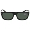 Persol Green Rectangular Men's Sunglasses Po3271s 95/31 55 In Green