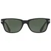 Persol Green Rectangular Unisex Sunglasses Po3288s 95/31 55 In Brown