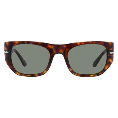 Persol Green Square Ladies Sunglasses Po3308s 24/31 51 In Brown