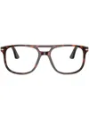 Persol Greta Pilot-frame Glasses In Brown