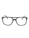 Persol Greta Square-frame Glasses In 黑色
