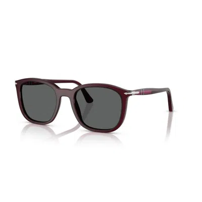 Persol Grey Square Unisex Sunglasses Po3355s 1216b1 52 In Brown