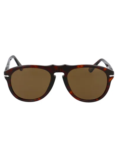 Persol Havana Acetate Sunglasses In Brown
