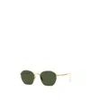 Persol Hexagonal Frame Sunglasses In Green