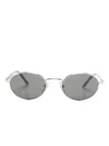 Persol Ida Oval-frame Sunglasses In Grey