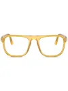 Persol Jacques Brille Mit Oversized-gestell In Gelb