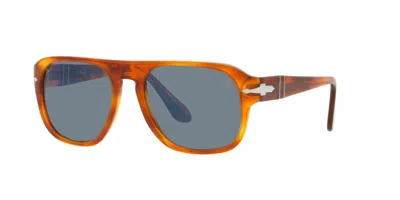 Pre-owned Persol Jean Po 3310s Terra Di Siena/blue (96/56) Sunglasses