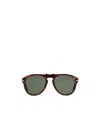Persol Oval Frame Sunglasses In Green