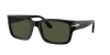 Persol 58mm Rectangular Sunglasses In Black