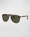 Persol 55mm Pilot Sunglasses In Havana/green
