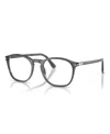 Persol 52mm Square Optical Glasses In Gray