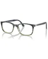 Persol Square-frame Glasses In Gray Striped Green Gradient