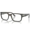 Persol Men's Eyeglasses, Po3315v 55 In Transparent Taupe Gray