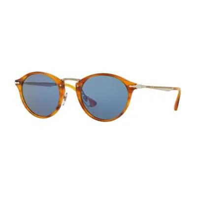 Persol Calligrapher Round Frame Sunglasses In Blue