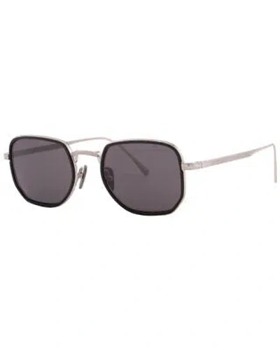 Pre-owned Persol Men's Po5006st 47mm Sunglasses Men's Silver In Gray