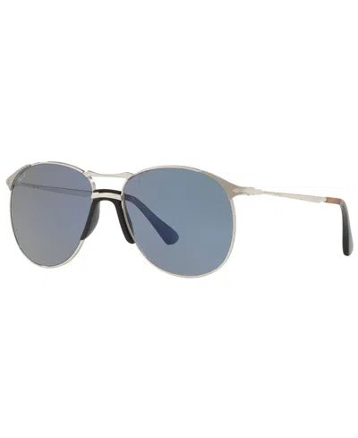 Persol Men's Sunglasses, Po2649s In Silver,light Blue
