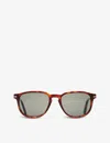 Persol Mens Havana Suprema Tortoiseshell Round-frame Sunglasses In Havana