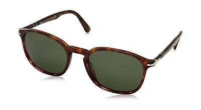 Pre-owned Persol Mens Sunglasses Tortoise/green Acetate - Non-polarized - 52mm