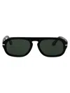 Persol Havana Acetate Sunglasses In Black