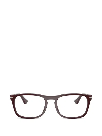 Persol Opal Burgundy Square-frame Glasses In Brown