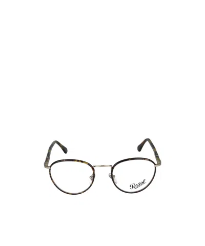 Persol Oval Frame Glasses In Black