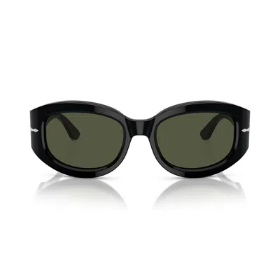 Persol Oval Frame Sunglasses In Black