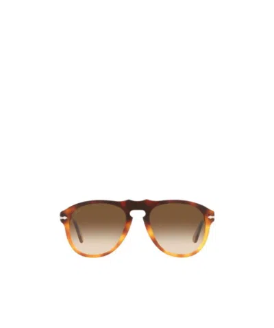 Persol Oval Frame Sunglasses In Brown