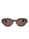 Persol Oval-frame Sunglasses In Green