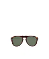 Persol Oval Frame Sunglasses In Green