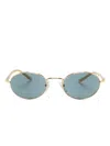 Persol Oval-frame Sunglasses In Yellow