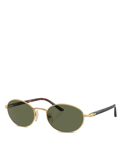 Persol Womens Gold Po1018s Ida Round-frame Metal Sunglasses In Polar Green
