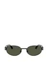 Persol Oval-frame Sunglasses In Black