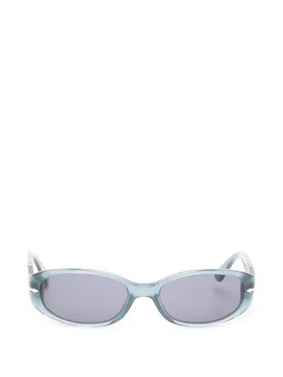 Pre-owned Persol Oval-frame Sunglasses In Blue