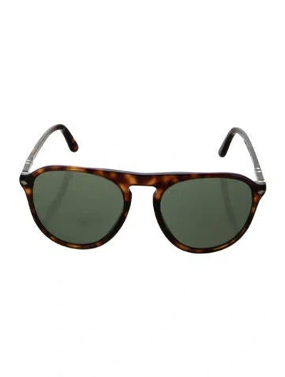 Pre-owned Persol Oversize Tinted Sunglasses In Brown