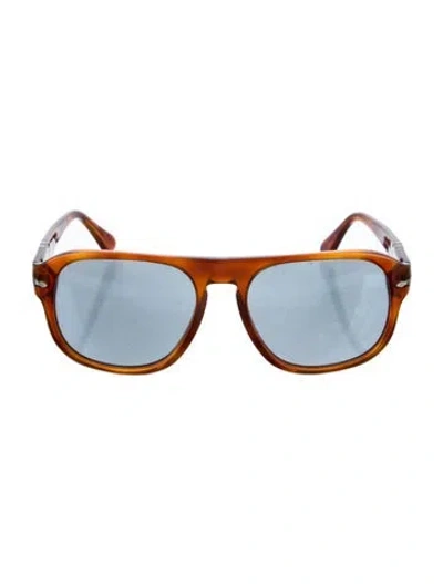 Pre-owned Persol Oversize Tinted Sunglasses In Brown