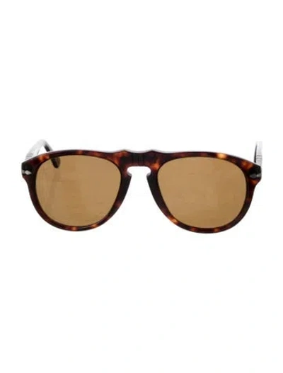 Pre-owned Persol Oversize Tinted Sunglasses In Brown