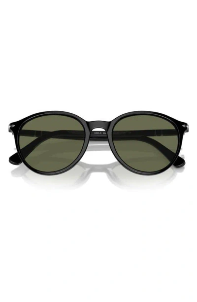 Persol Phantos 56mm Polarized Round Sunglasses In Black