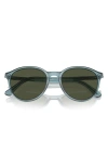 Persol Phantos 56mm Round Sunglasses In Blue