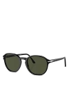 Persol Pillow Sunglasses, 55mm In Black/green Solid