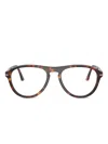 Persol Pilot-frame Glasses In 褐色