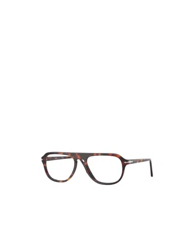 Persol Pilot-frame Glasses In Burgundy