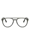 Persol Pilot-frame Glasses In Grey