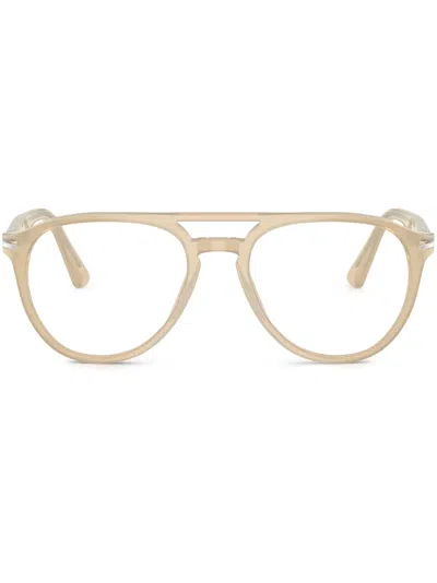 Persol Pilot-frame Glasses In Neutral