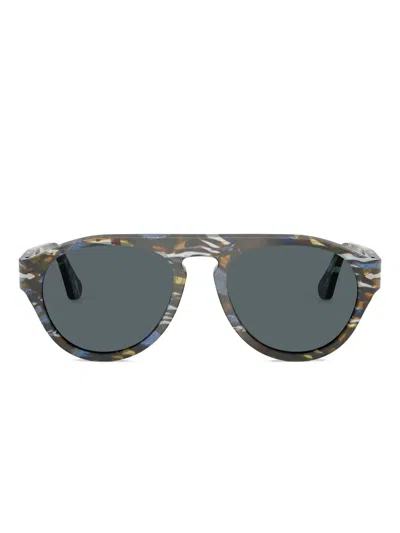 Persol Pilot-frame Sunglasses In Gray