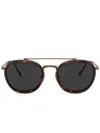 Persol Pilot-frame Sunglasses In Braun
