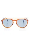 Persol Terra Di Siena Acetate Sunglasses In Braun