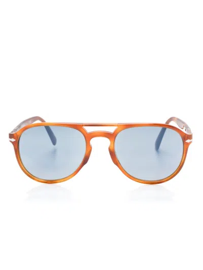 Persol Pilot-frame Sunglasses In Braun