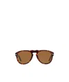Persol Pilot Frame Sunglasses In Brown