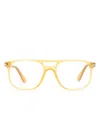 Persol Pilot-frame Translucent Glasses In Yellow